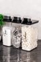 3 Pieces of 3 Lt Storage Containers with Self-Scale Lids, Tea, Sugar, Salt, Labeled Acrylic Jars, Food Storage Containers