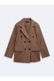 Regular Fit Houndstooth Blazer Ecru Jacket - 3