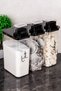 3 Pieces of 3 Lt Storage Containers with Self-Scale Lids, Tea, Sugar, Salt, Labeled Acrylic Jars, Food Storage Containers - 8