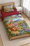 Safari Adventure Animal Friends Patterned Single Children's Duvet Cover Set - with Sheets - 2