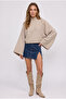 Women's Premium Batwing Sleeve Crop Knit Sweater