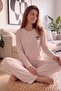 Powder Ruban Salonic Long Sleeve Knitted Women's Pajama Set - 3