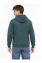 Men's Green Hooded Regular Fit Sweatshirt - 2
