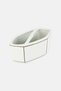 Ceramic Double Tooth Brush Holder, White
