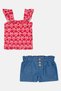 Toddlers Girl 2 Pcs Allover Print Tank Top And Shorts Set, Multicolor - 3