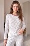 Pink Brunch Long Sleeve Cotton Women's Pajama Set - 5