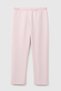 Girl's dusty rose regular fit leggings with logo embroidery at the waist