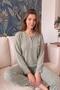 Haki Marguerite Salonic Long Sleeve Knitted Women's Pajama Set - 3