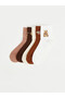 Socks - Ecru - Patterned