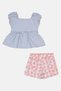 Toddlers Girl 2 Pieces Graphic Print Top And Shorts Set, Multicolor - 2
