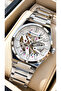 Automatic Battery-Free, Silver Steel Strap, White Dial, Phosphorescent (Night Vision), Men's Wristwatch in Stylish Box - 2