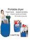 مجفف ملابس منزلي صغير محمول قابل للطي بدون تركيب (أزرق) - 3