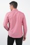 Pink Buttoned Collar Long Sleeve Slim Fit Cotton Shirt 1004260235 - 5