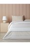 Refined Grid Cotton Double Bed Sheet Duvet Cover Set 200X220 cm Beige - 2