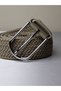 Unisex Flexible Mink Knitted Belt with Metal Buckle 3.5 cm - 2