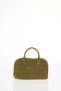 Drawstring Stitched Handbag Khaki - 3