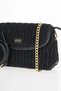 Charm Detailed Clamshell Bag Black - 5
