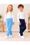 Girls Boys Cotton Ribbed Fabric 2-Piece Pajamas with Elastic Waist and Straight Legs - 7