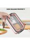 Double Layer 304 Stainless Steel Lunch Box, Compartment Bento Container, Leakproof Seal, With Handle, Cutlery & Insulated Bag, Microwave & Fridge Safe - 5