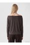 Nevavm with a Difference Xside Brown Plain Boat Neck Long Sleeve Women's Blouse - 3