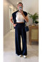 Tersal Navy Blue Modal Trousers - 3