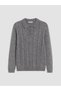 Esvab • Modern & Distinctive Devrik Roba Collar Embroidered Men's Knitwear Sweater - 5