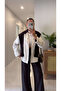 Vanniya Ecru Checkered Jacket - 3