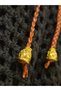 Brown Leather Cord Bohemian Crochet Macrame Floral Motif Textured Ethnic Vacation Beach Seaside Lace Elastic Waist Tie Women Mini Shorts - 4