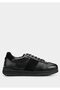 Black Leather Women's Sneaker