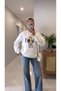 Dolted Ecru Teddy Printed Sweatshirt - 4