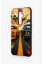 Oppo Reno 2Z Compatible Orange and Black Car Patterned Silicone Case - 4
