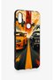 Huawei Y6 2019 Compatible Orange and Black Car Patterned Silicone Case - 3