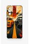 Samsung S20Fe Compatible Orange and Black Car Patterned Silicone Case - 2