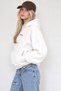 Women's Oversize Hoodie Amore Printed White – Hooded, Kangaroo Pocket, 3-Thread Ribbed Fleece - 4