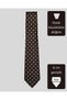 Floral Pattern Classic Brown Tie - 8 cm Width - 4