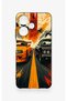 Infinix Hot 30I Compatible Orange and Black Car Patterned Silicone Case - 2