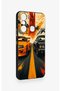 Infinix Hot 20I Compatible Orange and Black Car Patterned Silicone Case - 3