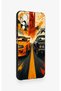 Redmi Note 12S Compatible Orange and Black Car Pattern Silicone Case - 3