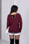 V-Neck Lace Sweater with Tie Back - 4