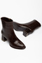 Galvanized Thick Heeled Zippered Women's Boots - 3