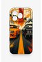 Honor 600 Pro Compatible Orange and Black Car Patterned Silicone Case - 2