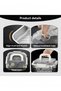 304 Stainless Steel Food Storage Container, Square Leakproof Bento Box, Clear Visible Lid With Handle, 4 Side Buckles, Silicone Seal & Vent Valve, Portable for Office Picnic - 4