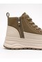 Women's High Ankle Platform Sneaker Zippered Lace-Up Sports Boots - 6