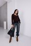 Square Neck Floral Lace Sweater - 8