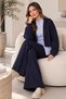 Striped Triple Modal Set N8309 Navy Blue - 3