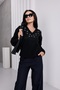 V-Neck Floral Stone Embellished Sweater - 3