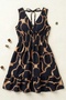 Women's Short Double-Breasted Collared Skirt Ruffle Woven Dress Mink-Likes