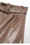 Abel & Lula Girls' Leather Belted Trousers Brown - 4