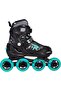 MOODY Inline Skates - BLK/Aqua - 2