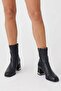 Galvanized Heeled Zippered Women's Stretch Boots - 4